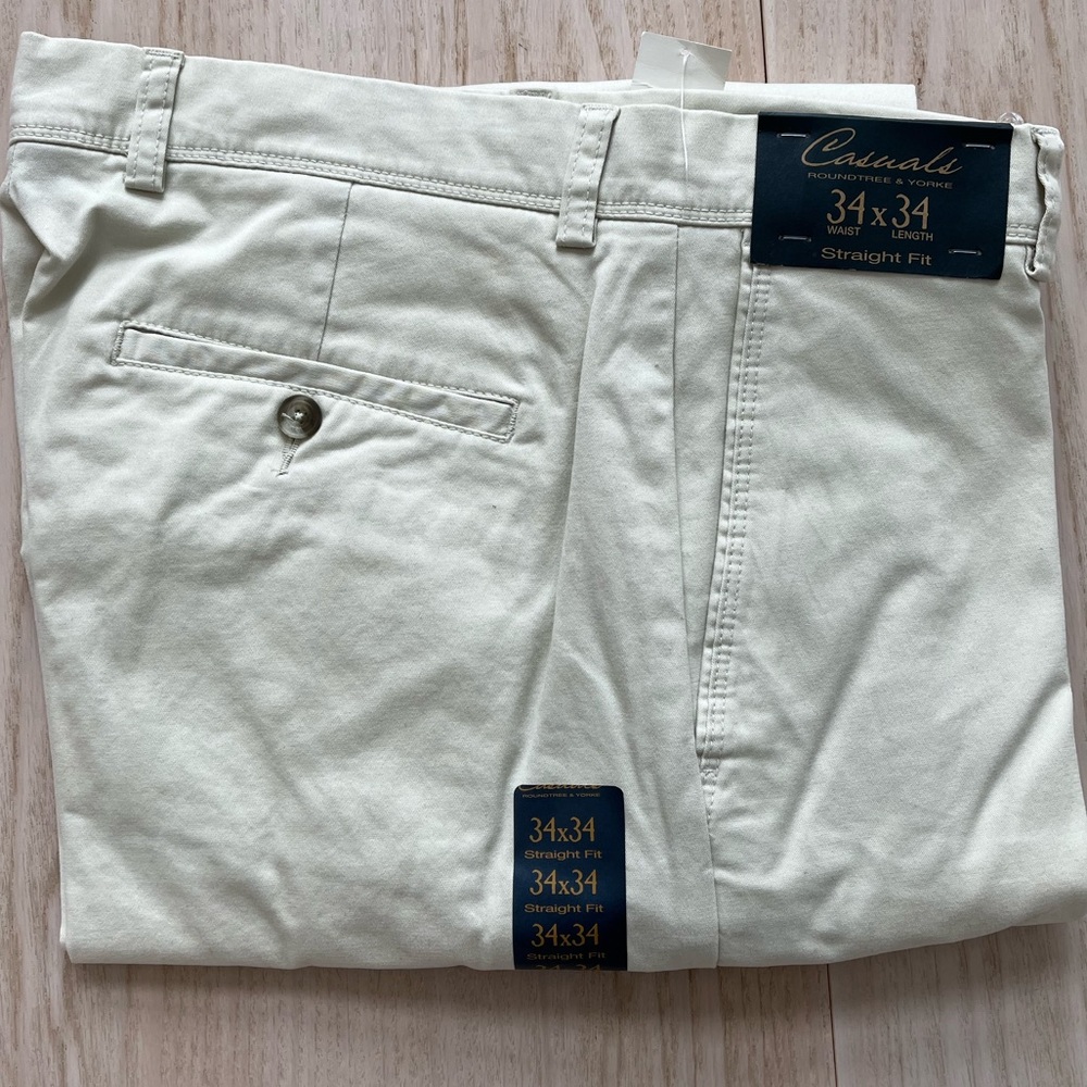 Men’s straight Fit pant 34x34 Casuals Roundtree and Yorke